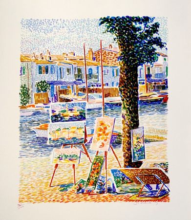 Lithographie Mendjisky - Port Grimaud