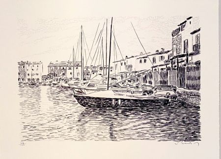 Lithographie Mendjisky - Port Grimaud