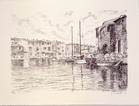 Lithographie Mendjisky - Port Grimaud