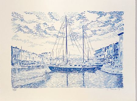 Lithographie Mendjisky - Port Grimaud