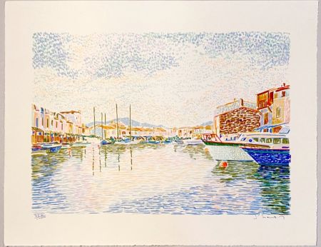 Lithographie Mendjisky - Port Grimaud