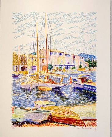 Lithographie Mendjisky - Port Grimaud