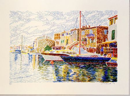 Lithographie Mendjisky - Port Grimaud