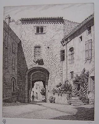 Gravure Strang - Porte des Ormeaux, Cordes