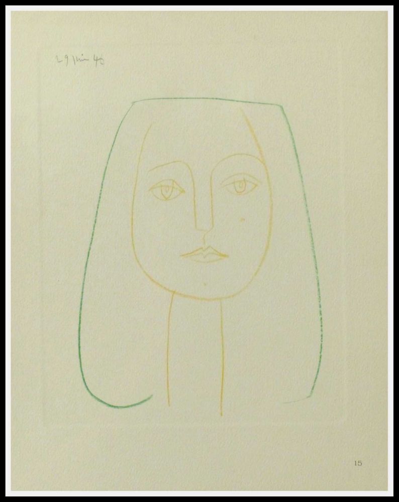 Pochoir Picasso (After) - PORTRAIT