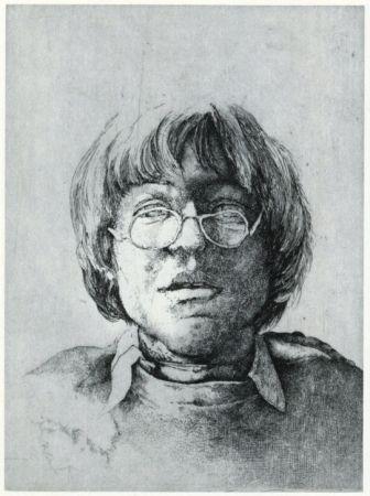 Gravure Desmazières - Portrait Aux Lunettes