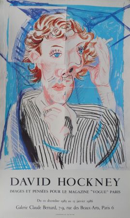 Affiche Hockney - Portrait cubiste : Vogue