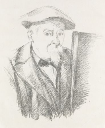 Lithographie Cezanne - Portrait de Cézanne par lui-même, c. 1898