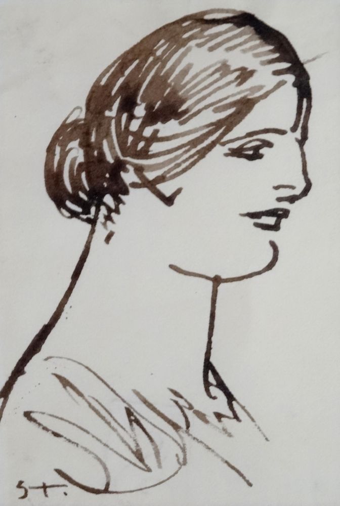 Aucune Technique Steinlen - Portrait de femme