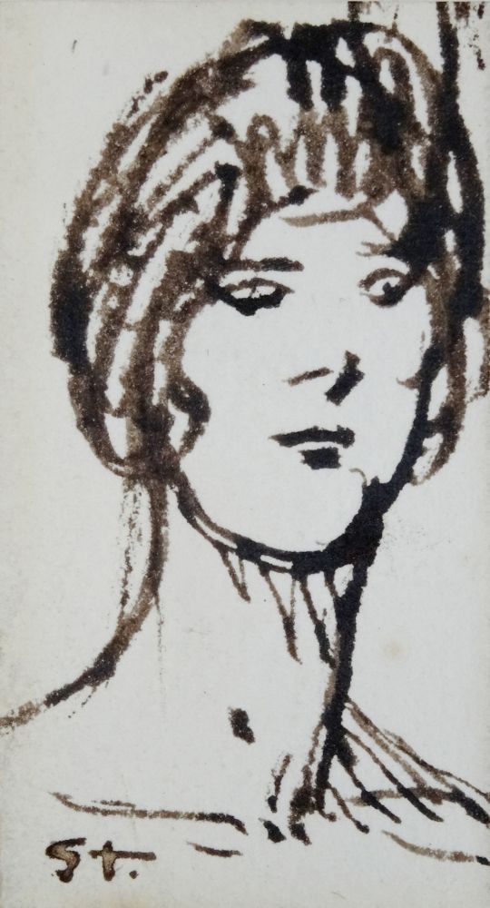 Aucune Technique Steinlen - Portrait de femme