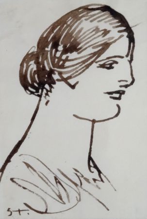 Aucune Technique Steinlen - Portrait de femme