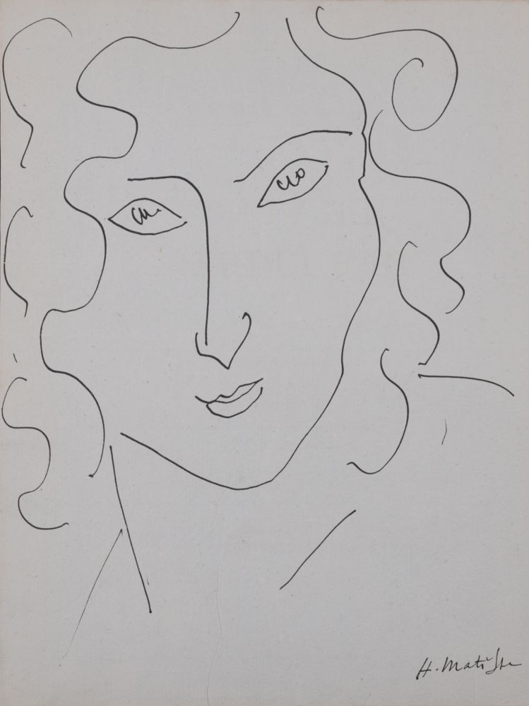 Lithographie Matisse - Portrait de femme, 1947