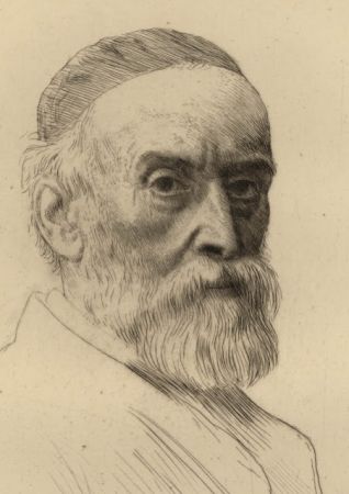 Gravure Legros - Portrait de G.F. Watts R.A.
