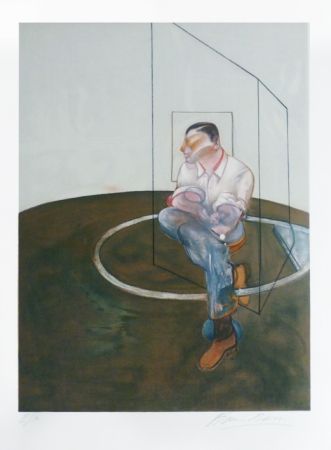 Lithographie Bacon - Portrait de John Edwards