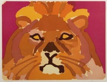 Lithographie Lapicque - Portrait de leon