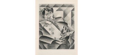 Gravure Gris  - Portrait de Picasso,