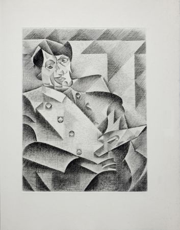 Gravure Gris  - Portrait de Picasso, 1947