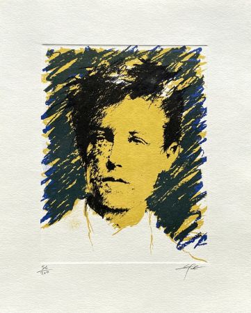 Lithographie Pignon-Ernest - Portrait de Rimbaud