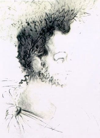 Gravure Dali - Portrait de Ronsard (Portrait of Ronsard)