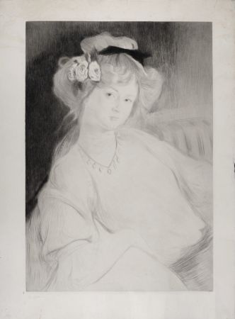 Gravure Chahine - Portrait d'élégante, c. 1907