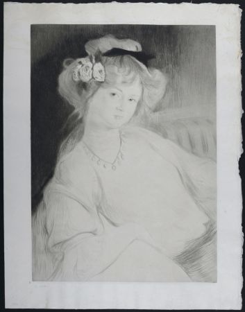 Gravure Chahine - Portrait d'élégante, c. 1907