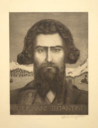 Gravure Segantini - Portrait Giovanni Segantini