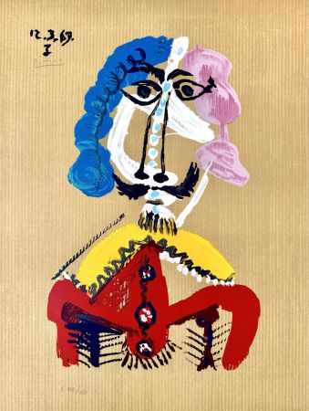 Lithographie Picasso - Portrait Imaginaires 12.3.69 I