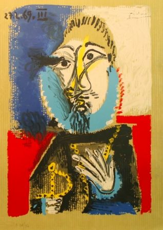 Lithographie Picasso - Portrait Imaginaires 27.2.69 III