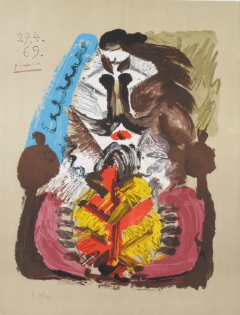 Lithographie Picasso - Portrait Imaginaires 27.4.69