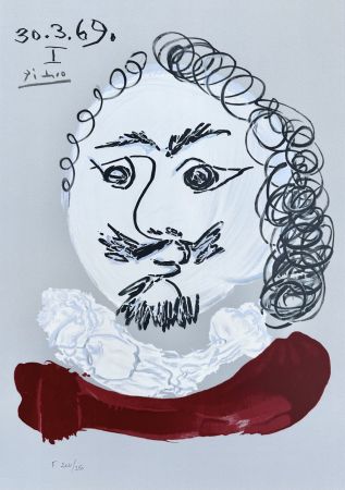 Lithographie Picasso - Portrait Imaginaires 30.3.69 I