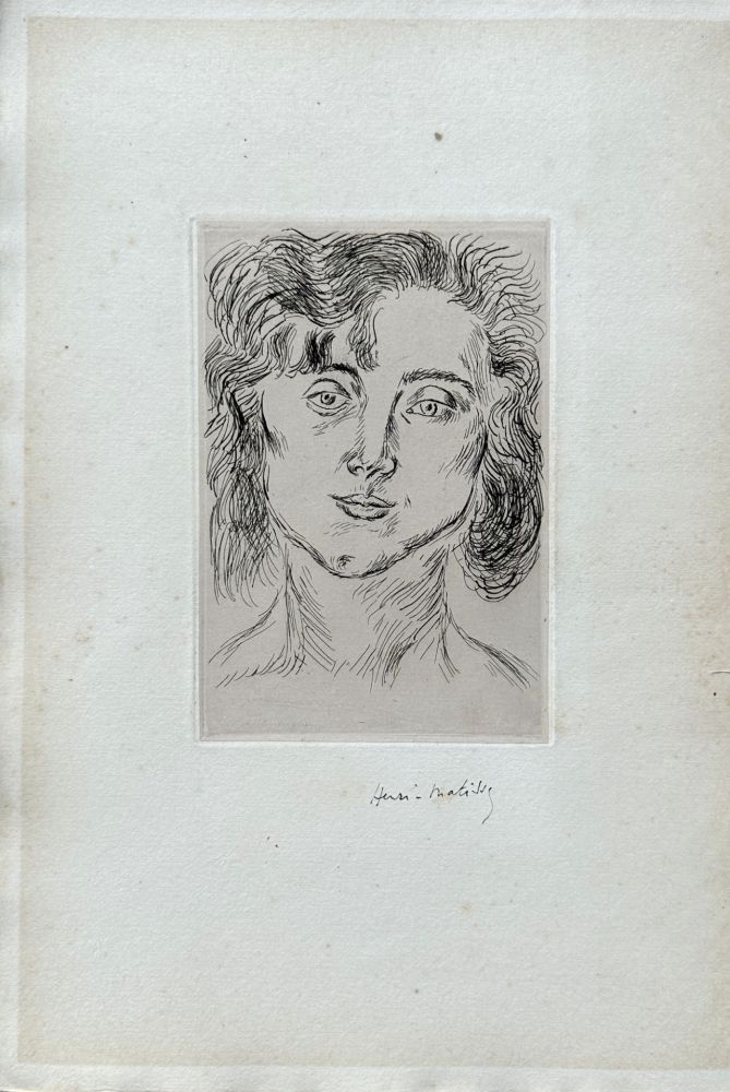 Gravure Matisse - Portrait Marguerite Matisse