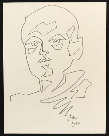 Aucune Technique Cocteau - Portrait of a Man 