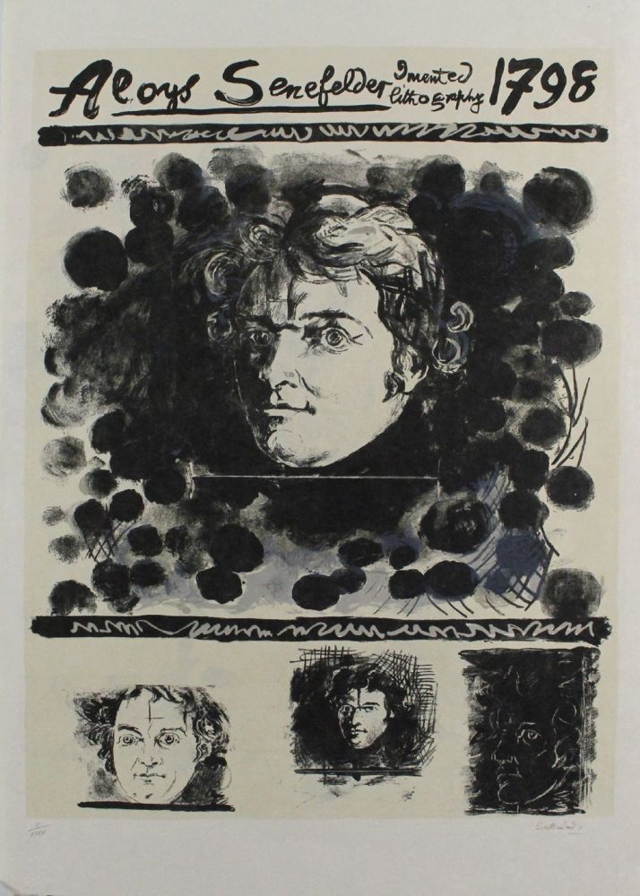 Lithographie Sutherland - Portrait of Aloys Senefelder