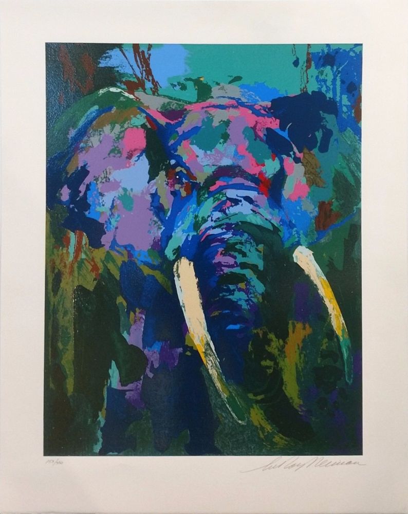 Sérigraphie Neiman - PORTRAIT OF AN ELEPHANT