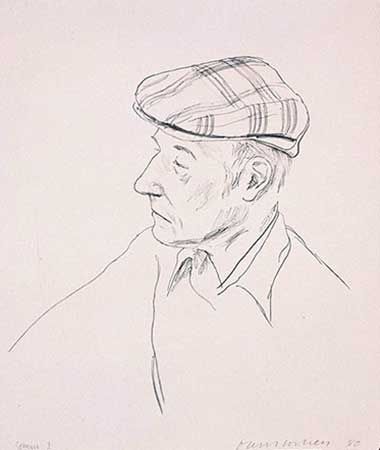 Lithographie Hockney - PORTRAIT OF BURROUGHS