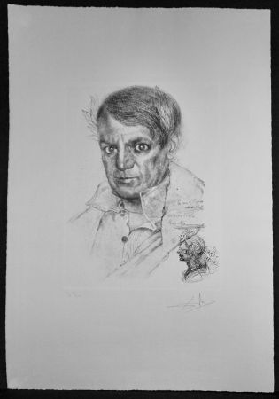 Gravure Dali - Portrait of Picasso