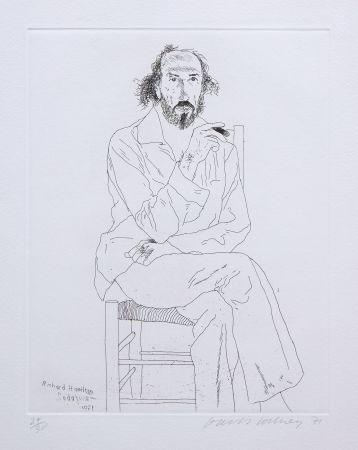 Eau-Forte Et Aquatinte Hockney - Portrait of Richard Hamilton