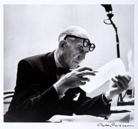 Photographie Le Corbusier - Portrait par Robert Doisneau