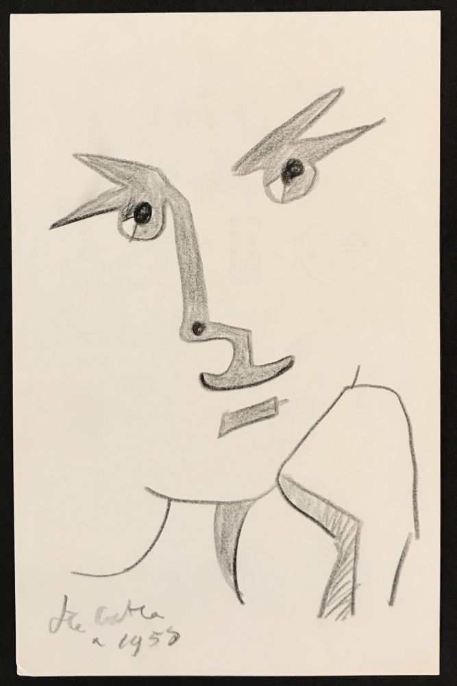 Aucune Technique Cocteau - Portrait with Hand to Chin