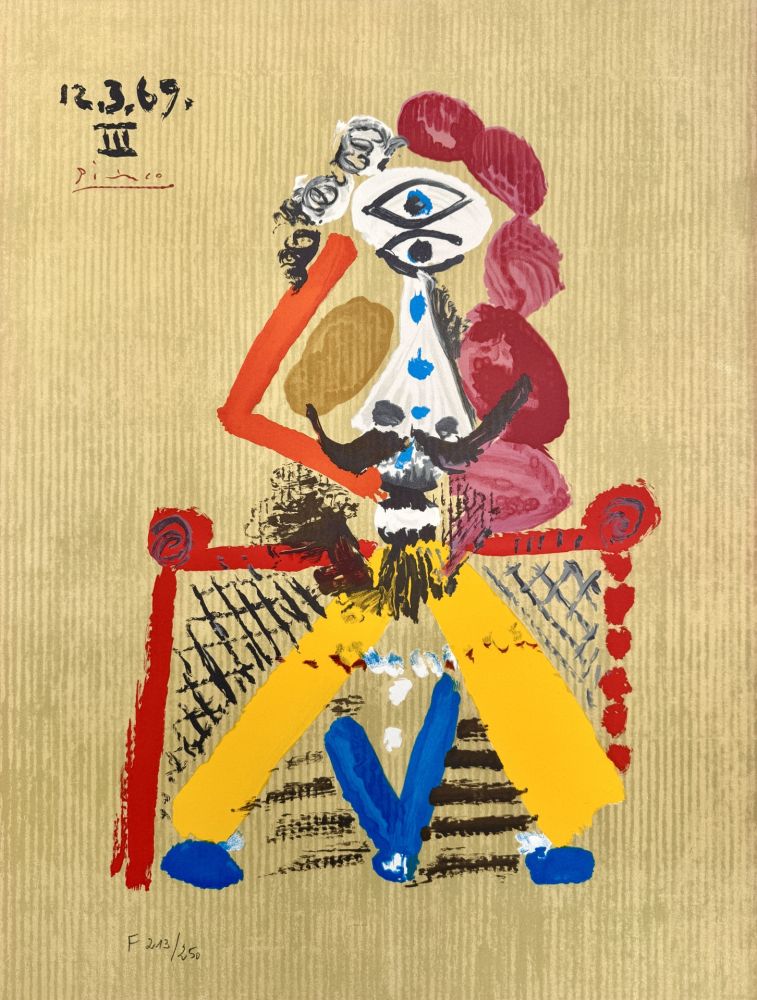 Lithographie Picasso - Portraits Imaginaires 12.3.69 III