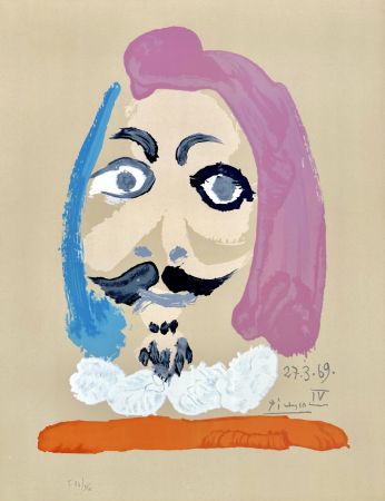 Lithographie Picasso - Portraits Imaginaires 27.3.69 IV