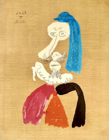 Lithographie Picasso - Portraits Imaginaires 6.4.69 II