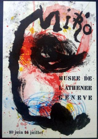 Affiche Miró - Poster for exhibition at Musée de l'Athenée Geneva