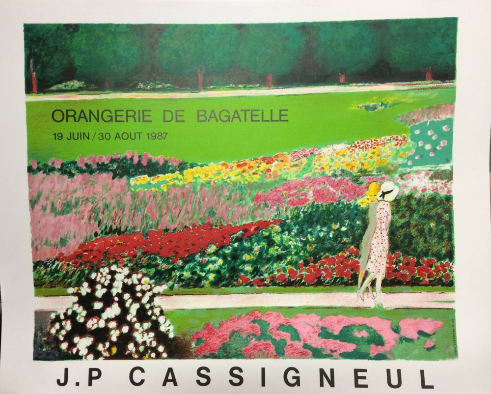 Lithographie Cassigneul  - Poster for the exhibition at Orangerie de Bagatelle
