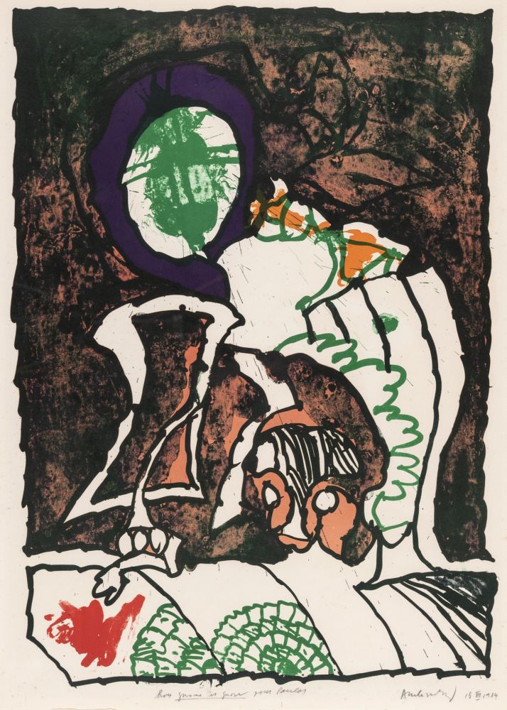 Lithographie Alechinsky - Pour gnome et gnose