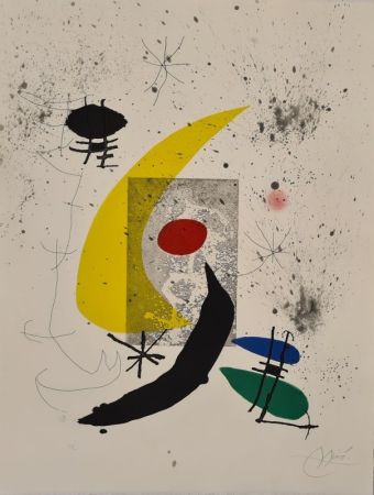 Eau-Forte Et Aquatinte Miró - Pour Paul Eluard 