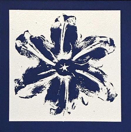 Sérigraphie Robierb - Power Flower (Blue)