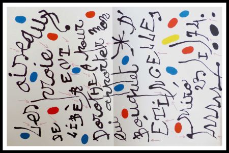 Lithographie Miró - Poème pour Dorothea Tanning 