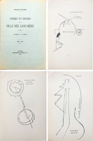 Livre Illustré Picabia - Poèmes et dessins de la fille née sans mère. 18 dessins - 51 poèmes (1918).‎ 