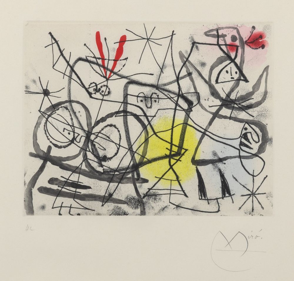 Eau-Forte Et Aquatinte Miró - Preparatifs d’Oiseaux
